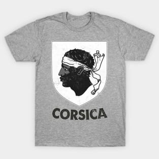 Corsica ---- Vintage Style Crest Design T-Shirt